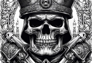 Skull soldier tattoo idea