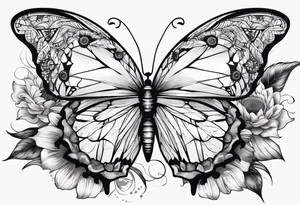 Butterfly, sunflower, book, fly, fish tattoo idea