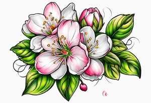 Apple blossom tattoo idea