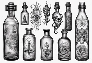 bottle tattoo idea