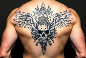 Create a mexican Aztec tattoo with life and death as the theme for the inner bicep tattoo idea
