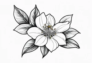 Shoulder and collarbone tattoo of a vibe of night-blooming Jasmine. The tattoo should be scary. tattoo idea