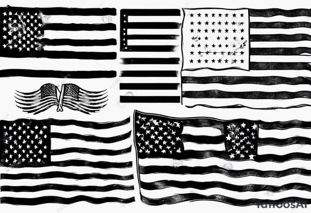USA flag tattoo idea