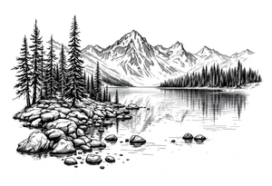 emerald bay lake tahoe tattoo idea