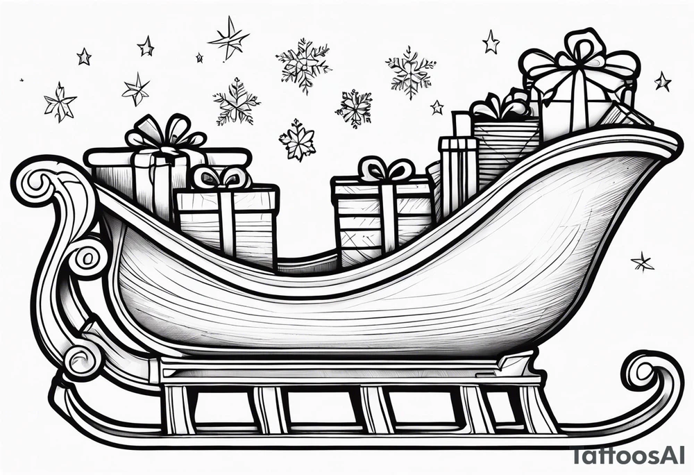 Sleigh Full of Gifts tattoo idea