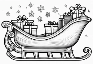Sleigh Full of Gifts tattoo idea