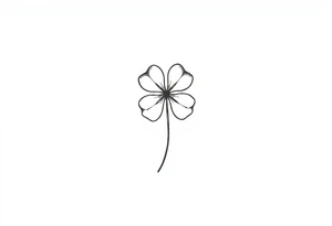 Lucky 4-leaf clover tattoo idea