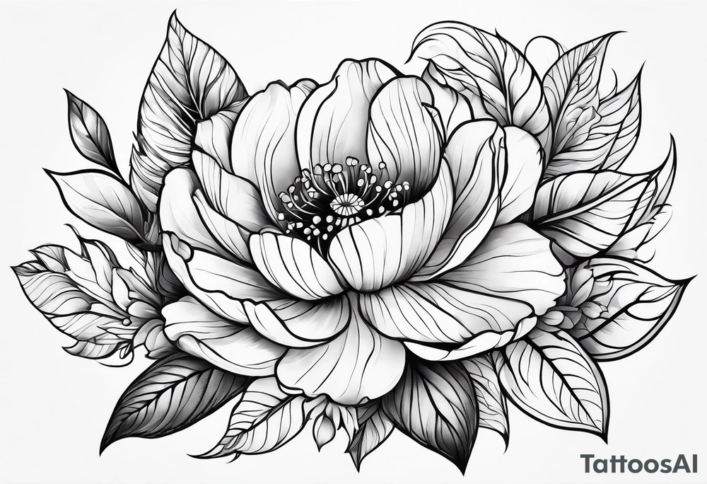 Floral tattoo idea