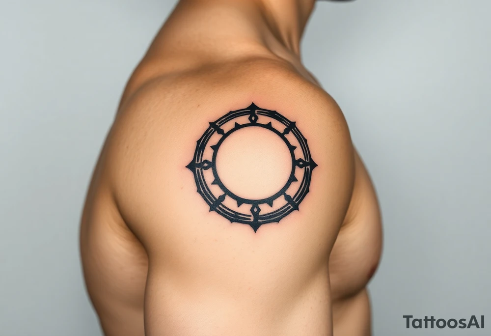 thick Enso circle tattoo idea
