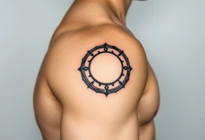 thick Enso circle tattoo idea