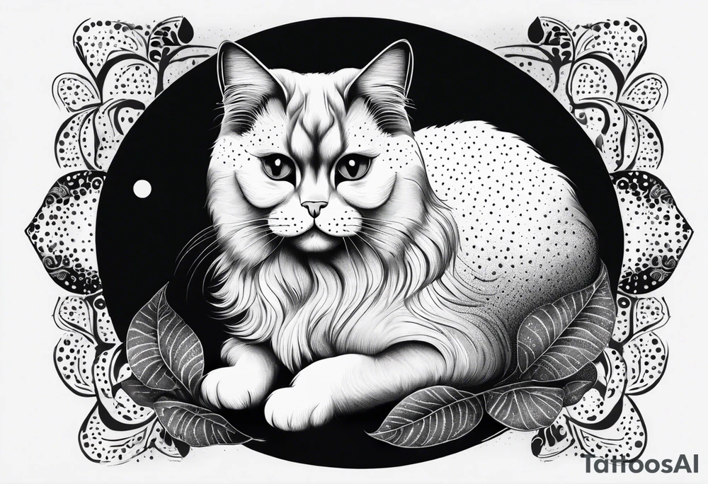 persian cat tattoo idea