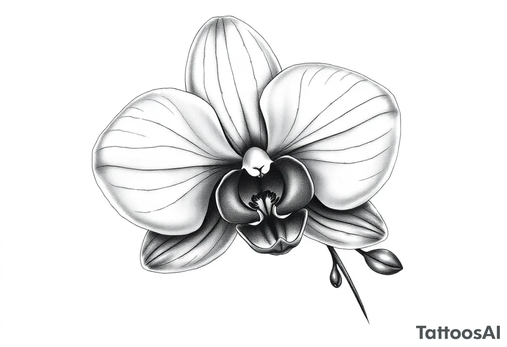 orchid flower tattoo idea