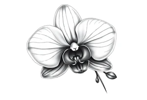 orchid flower tattoo idea