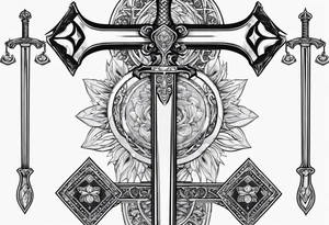 Sword with Libra scales,  cybersigilism, tattoo idea