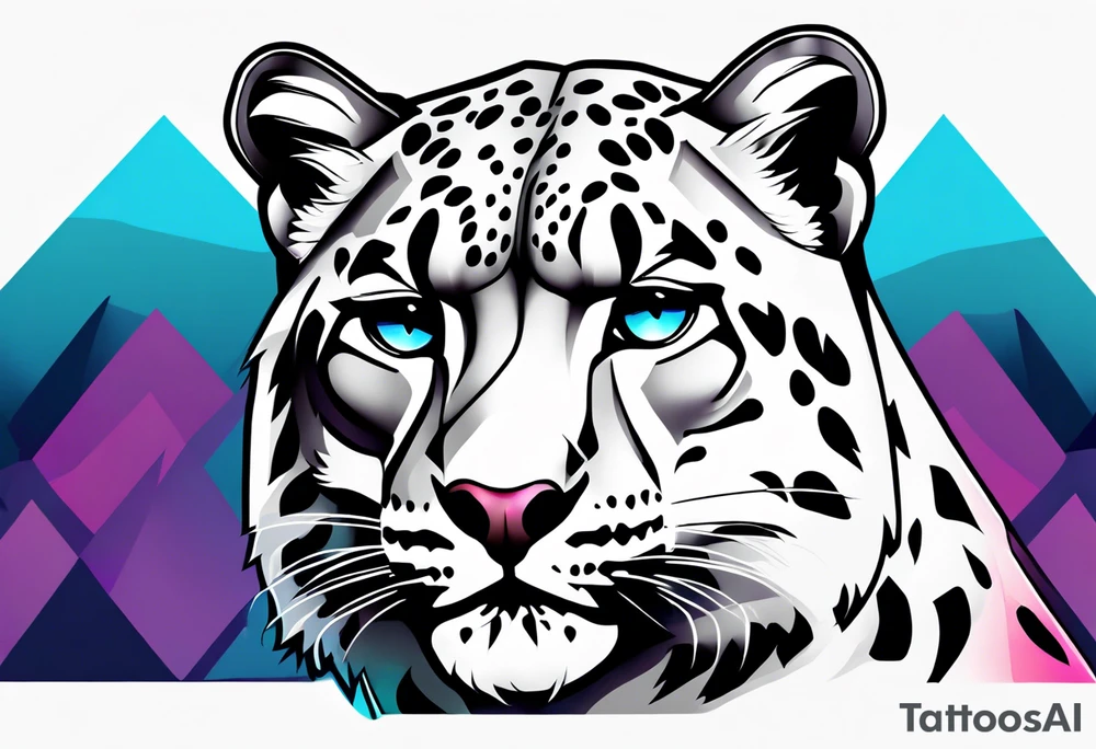 Snow leopard tattoo idea