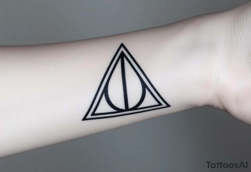 deathly hallows symbol from harry potter tattoo idea