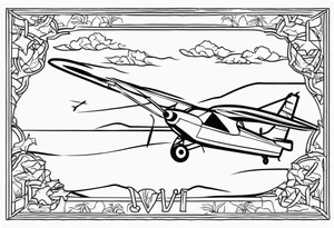 Outline map of the UAV and bvi Caribbean islands tattoo idea