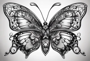 butterfly makes a heart tattoo idea