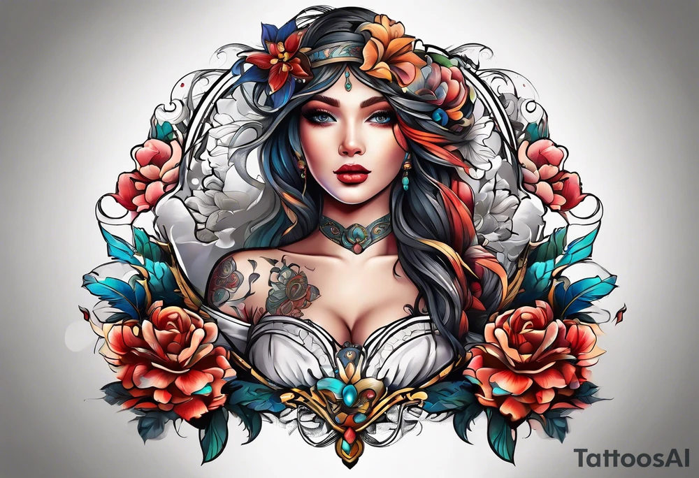 444 with F behind tattoo idea