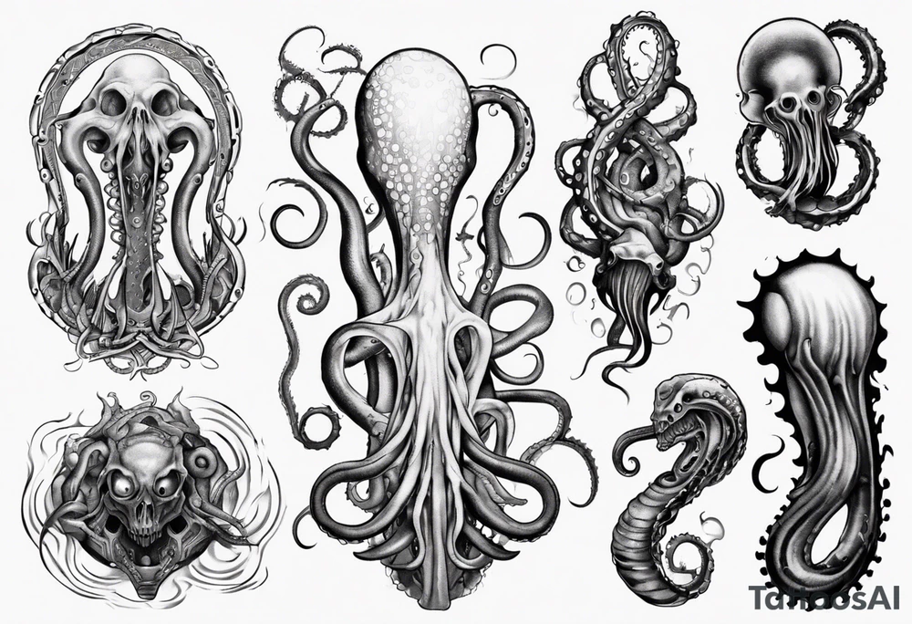 lovecraft tentacle tattoo tattoo idea