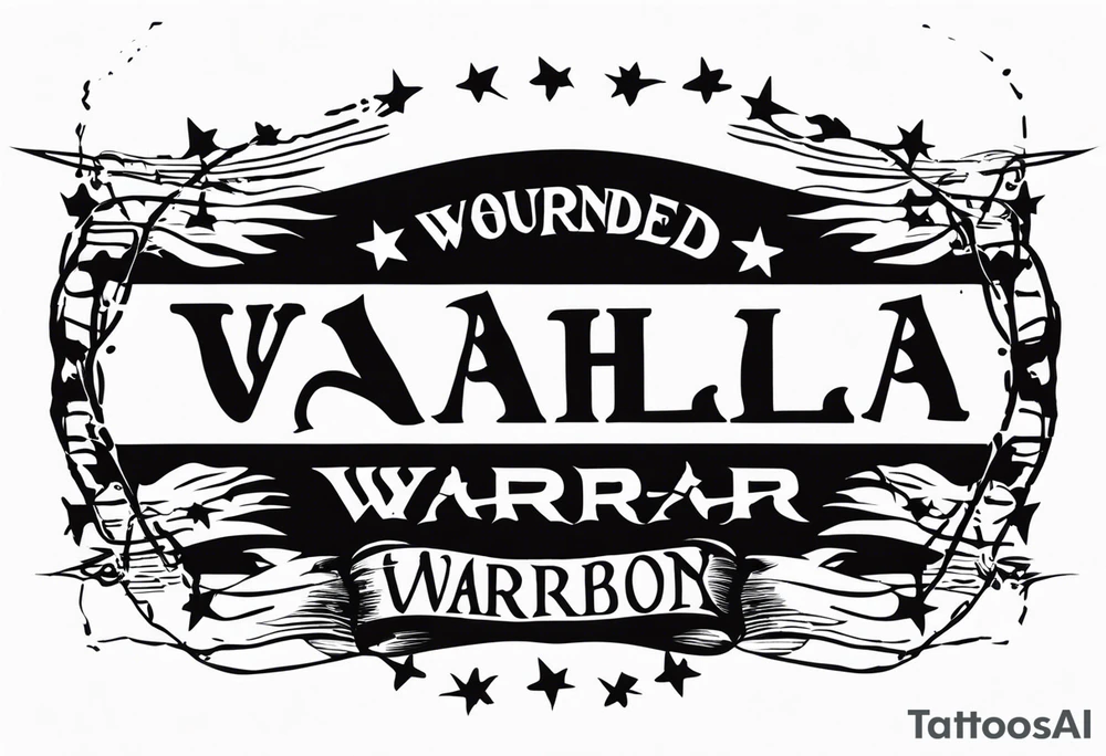 Wounded warrior valhalla barb wire prison tattoo idea
