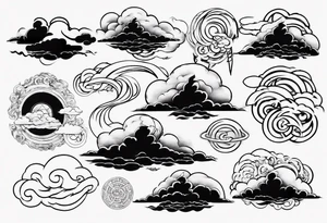 Akatsuki cloud tattoo idea