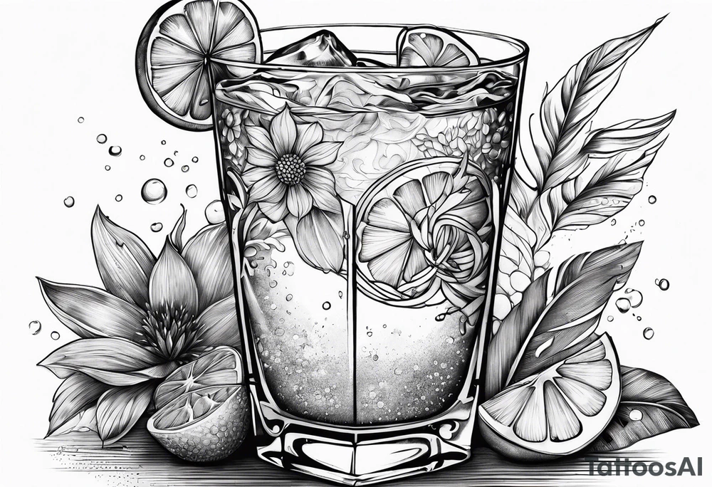 Vague cocktail soleil tattoo idea