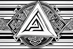 Valhalla shield valknut tattoo idea