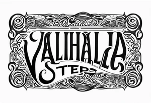 Valhalla  steps sword tattoo idea