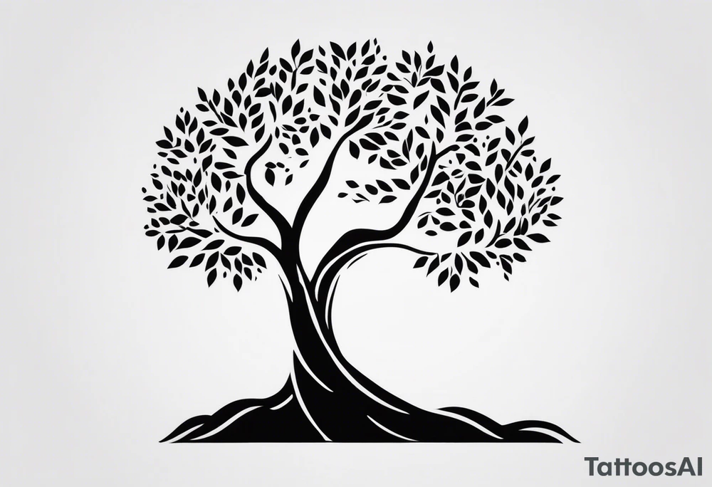 tree tattoo that uses the initials JMWE and a larger R tattoo idea
