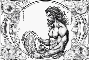 The Zodiac sign Aquarius in Human male form. tattoo idea