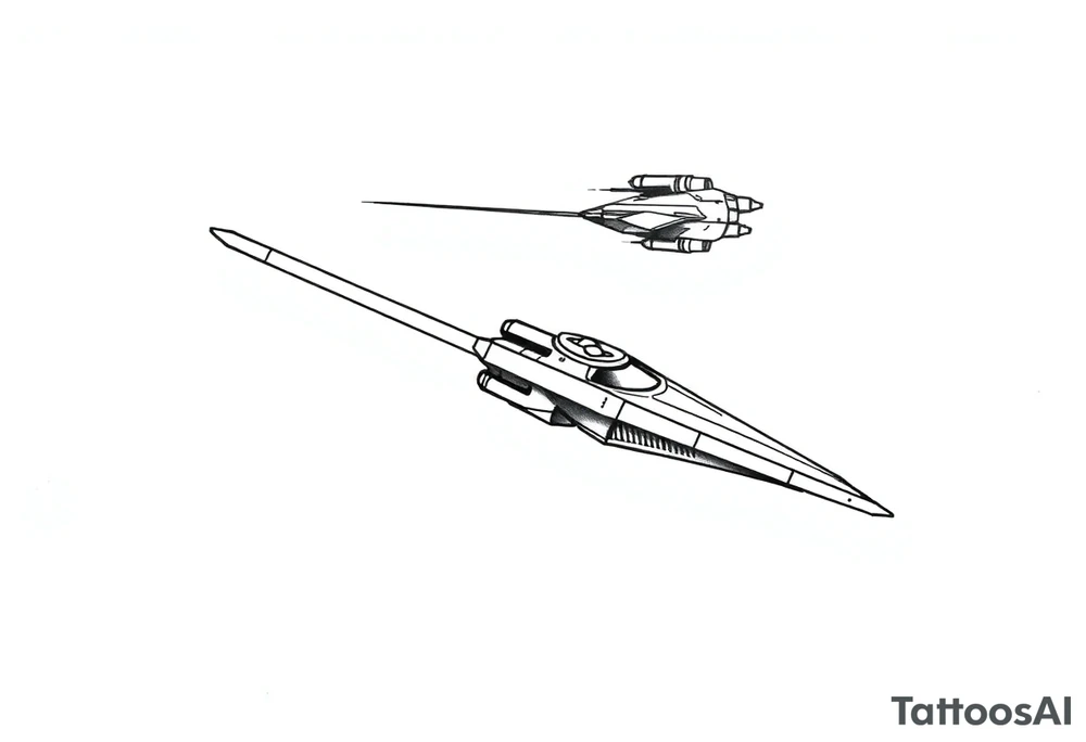 jedi vs sith star ship tattoo idea