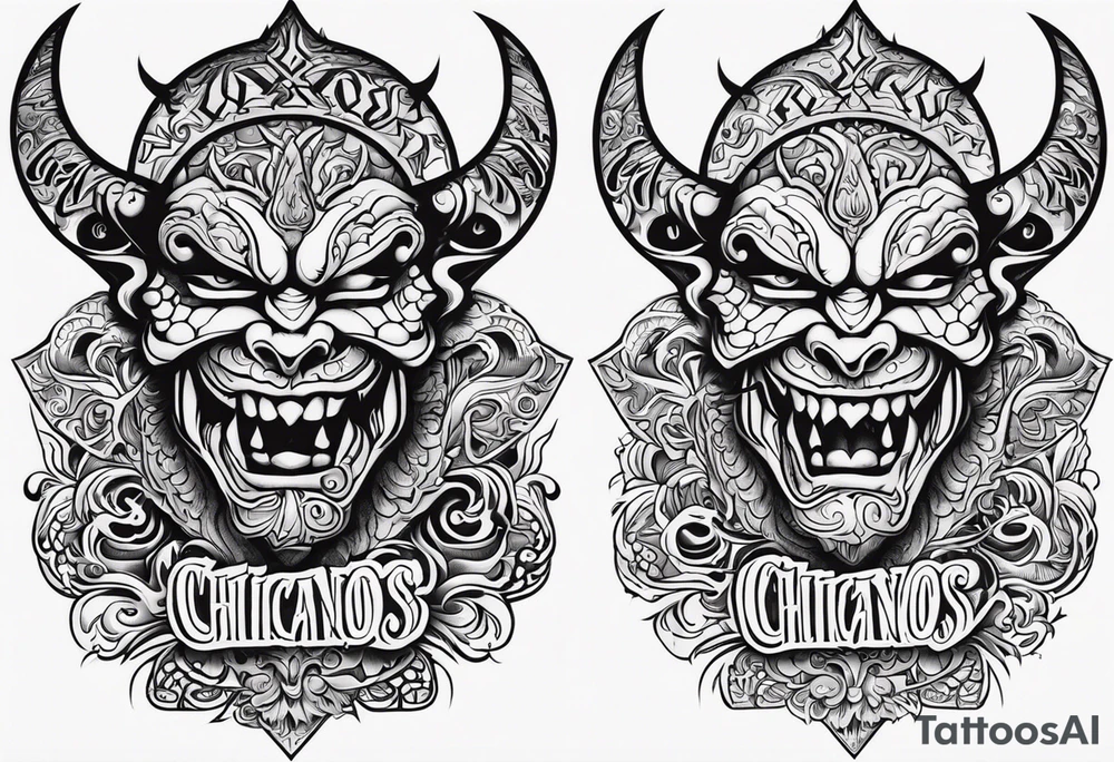 demon in chicanos tattoo idea