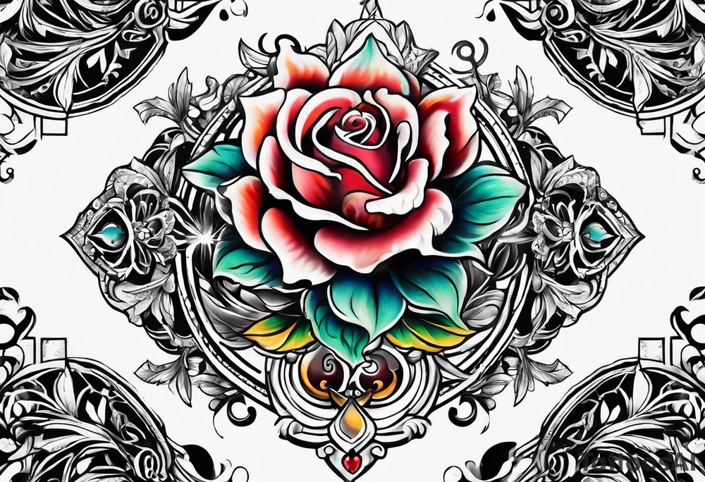 full body tattoo on the back from top to bottom on paper tattoo idea