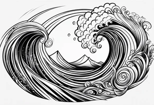 Abstract Waves tattoo idea