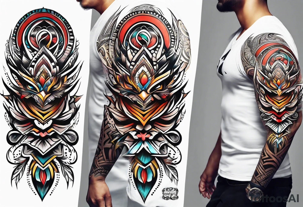 Tribal sleeve tattoo idea