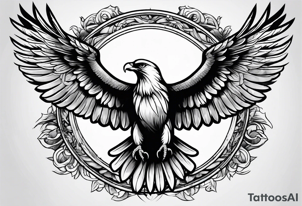 Dove and Eagle circling tattoo idea