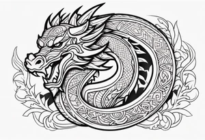 Dragon polynesian tattoo idea