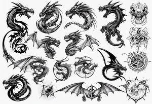 tech dragon tattoo idea