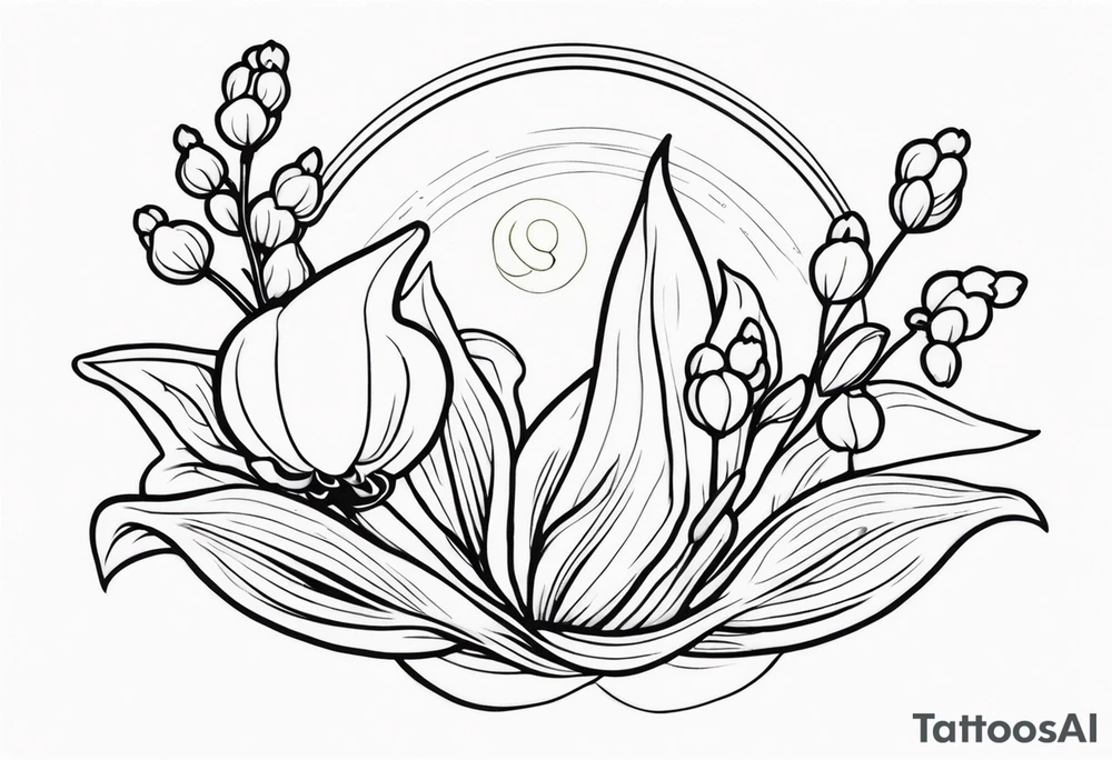 Lilly of the valley and Saturn tattoo idea