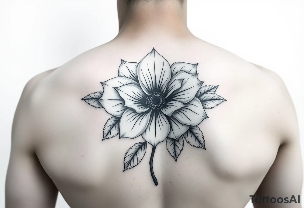 Cloud flower tattoo idea