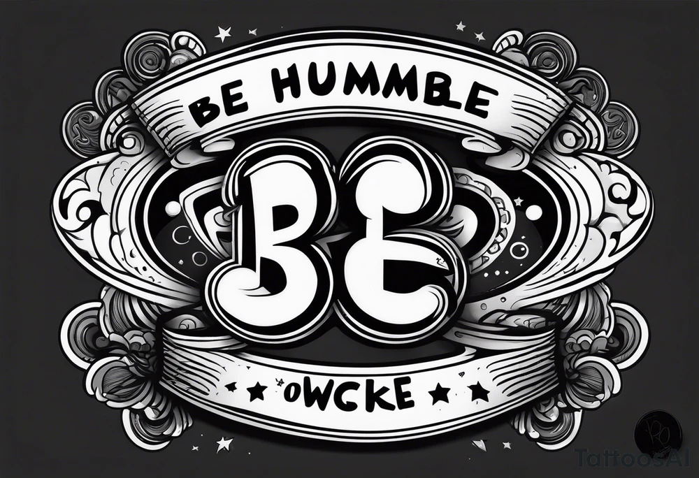 Be humble sit down on the knuckles tattoo idea