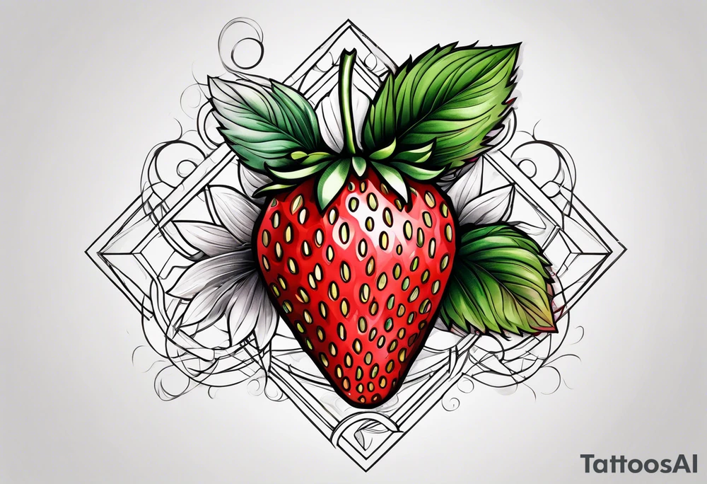 Strawberry tattoo idea