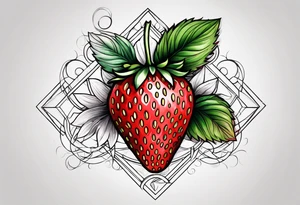 Strawberry tattoo idea