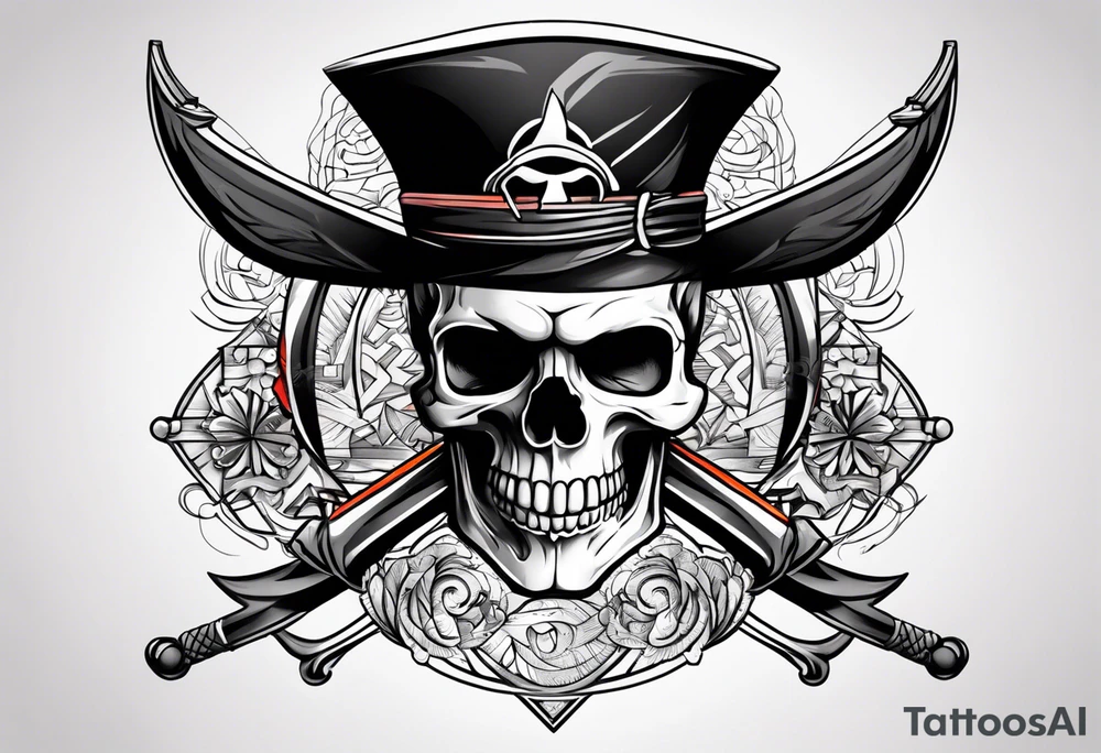 Skull and crossbones, pirate tattoo idea