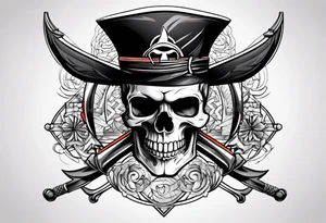 Skull and crossbones, pirate tattoo idea