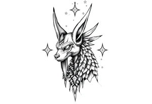 anubis,stars tattoo idea