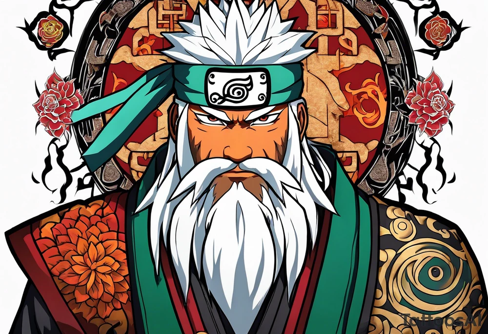 Sage mode jiraiya from the anime naruto tattoo idea