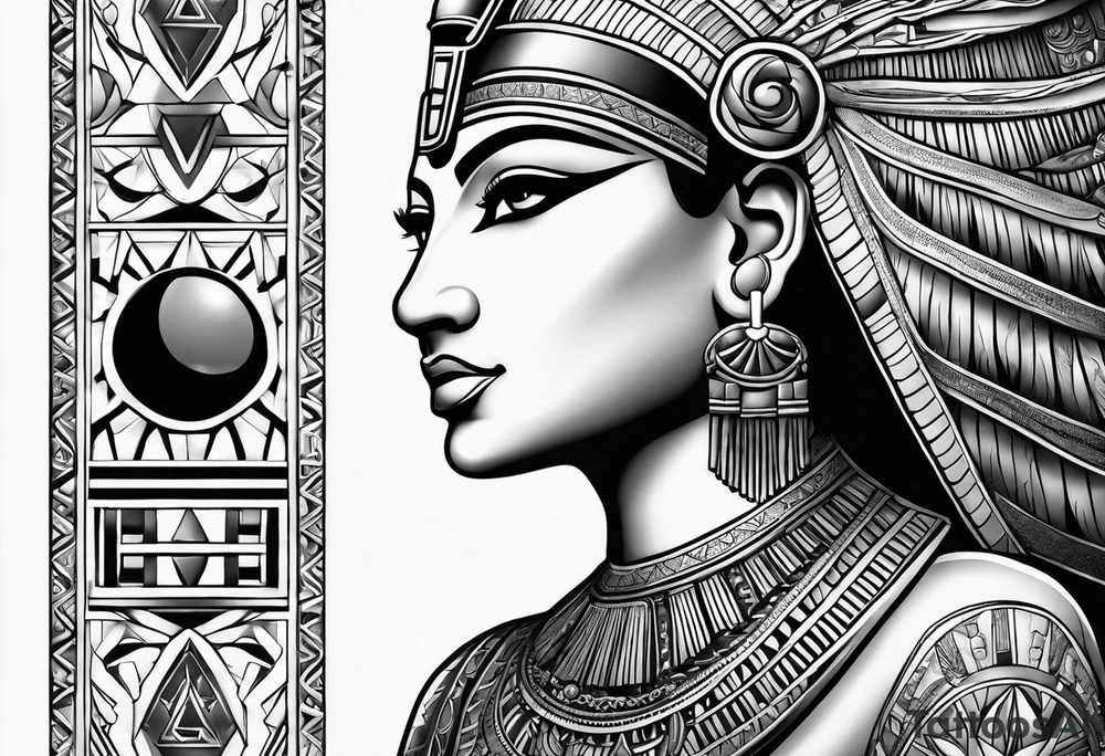 egyptian pharoes and writing tattoo idea