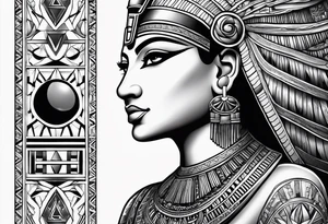egyptian pharoes and writing tattoo idea
